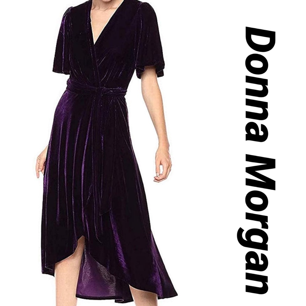 Gorgeous Donna Morgan Plumb Velvet Dress, 8